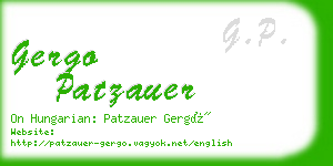 gergo patzauer business card